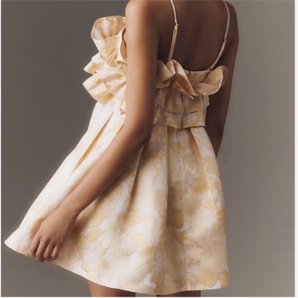 NWT Anthropologie Aureta Ruffle Mini‎ Dress size large - Picture 2 of 7